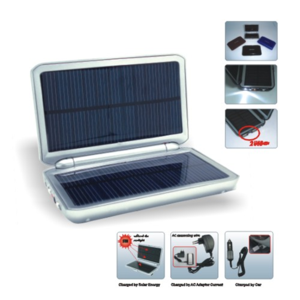Solar Ladeger�t f�r Mobiltelefon mit 2 USB Anschluss