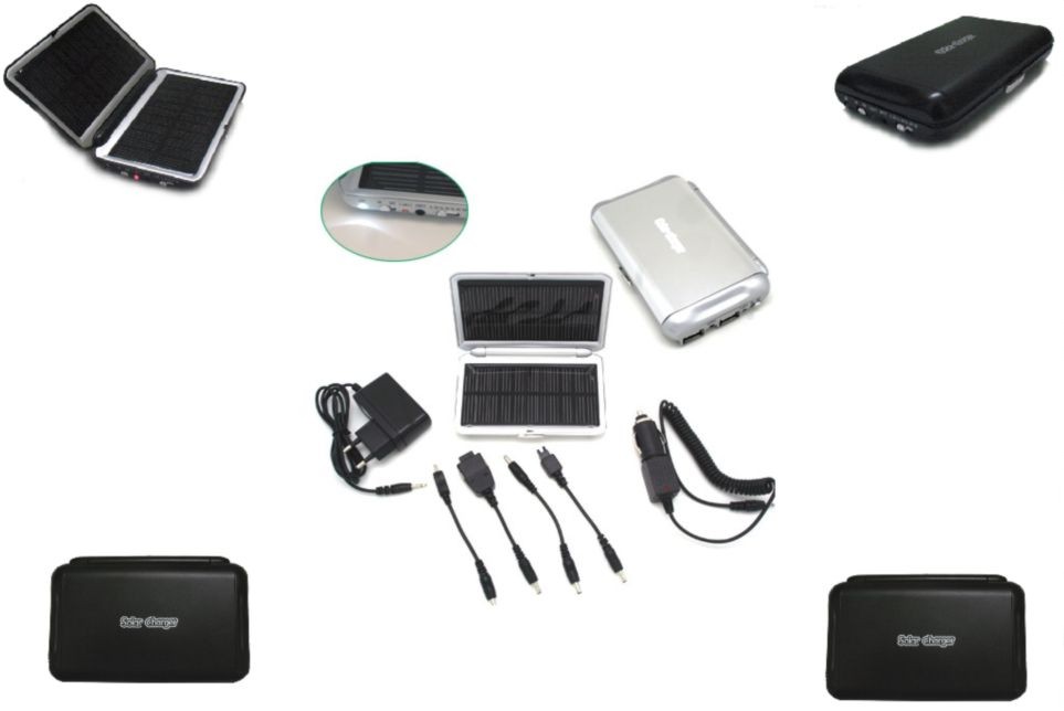Solar Ladeger�t f�r Mobiltelefon mit 2 USB Anschluss