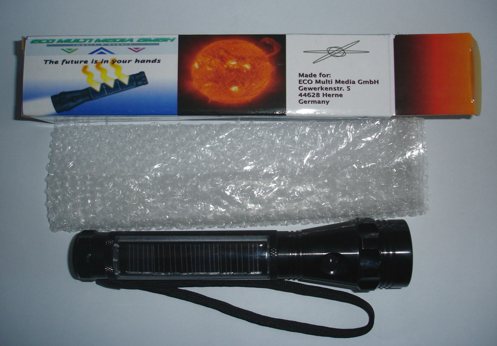Solar Taschenlampe 8 LED